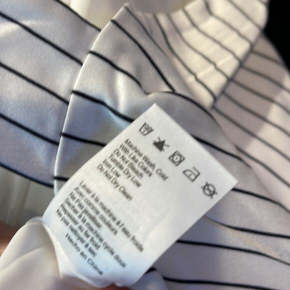 Foxiedox Sappho Jumpsuit Wide Leg White White Stripe Women’s Size Large NWT - Picture 9 of 11